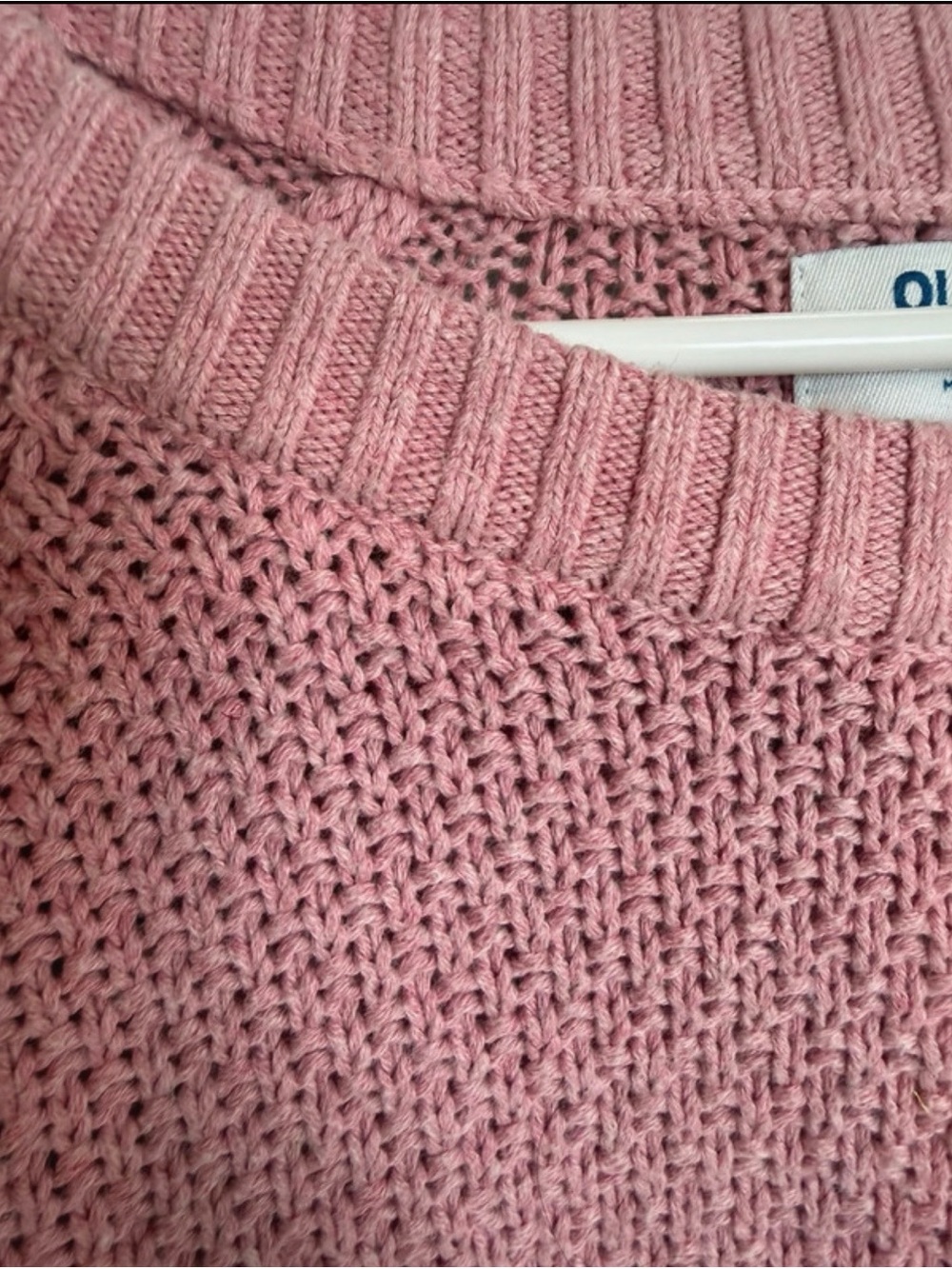 Old Navy Pink Knit Sweater Women’s Oversized Crewneck Cozy Pullover - Picture 9 of 10